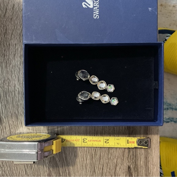 Swarovski Elegant Silver Drop Earrings - Picture 4 of 4